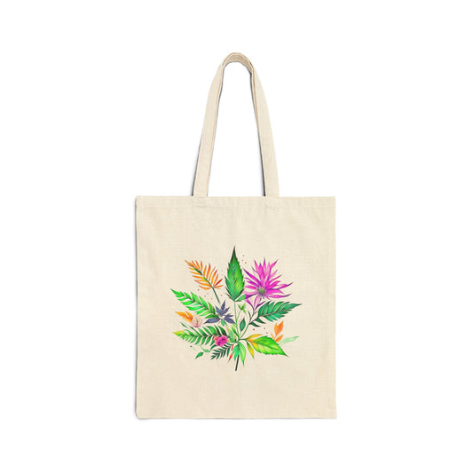 Watercolor Plant Lover Canvas Tote