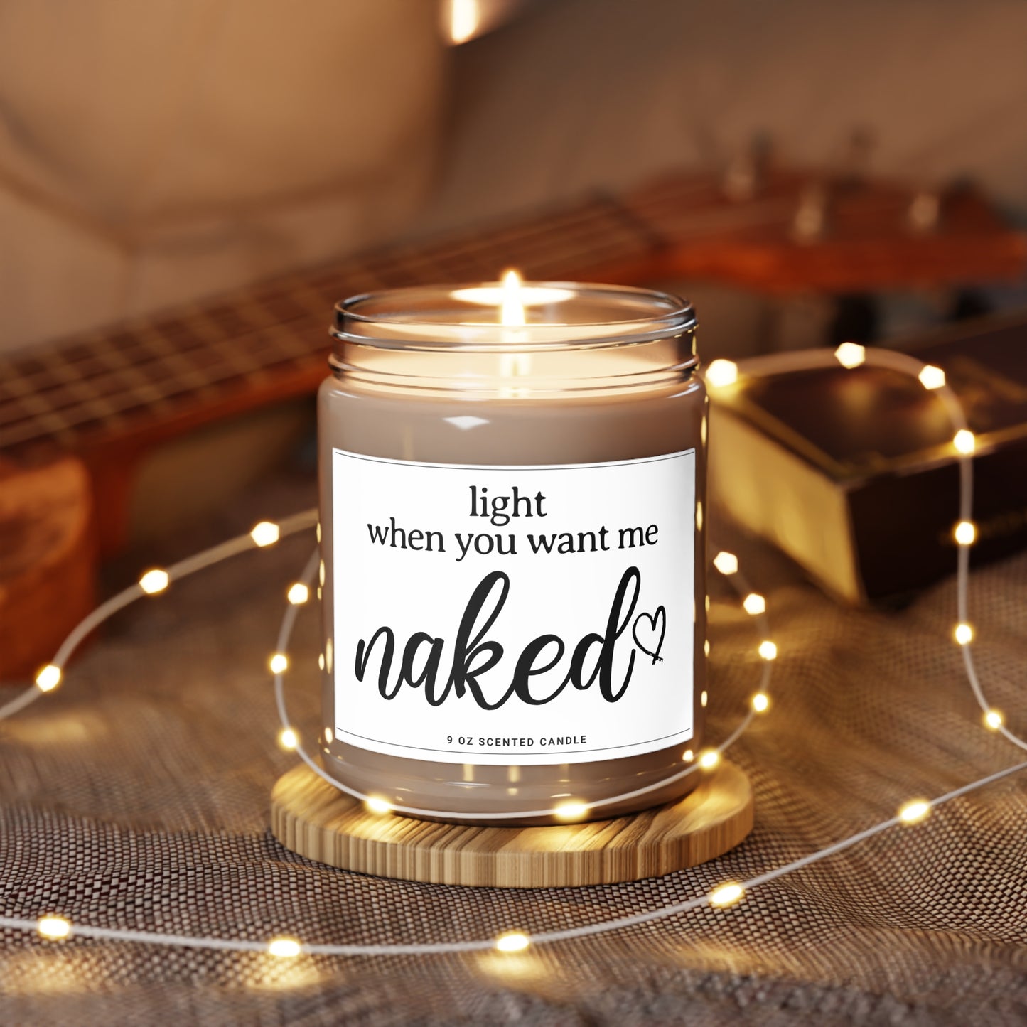 Light When You Want to See Me Naked Candle | Romantic Gift for Couples | Scented Soy Wax Candle | Fun and Flirty Home Décor | Boyfriend Gift Girlfriend Idea