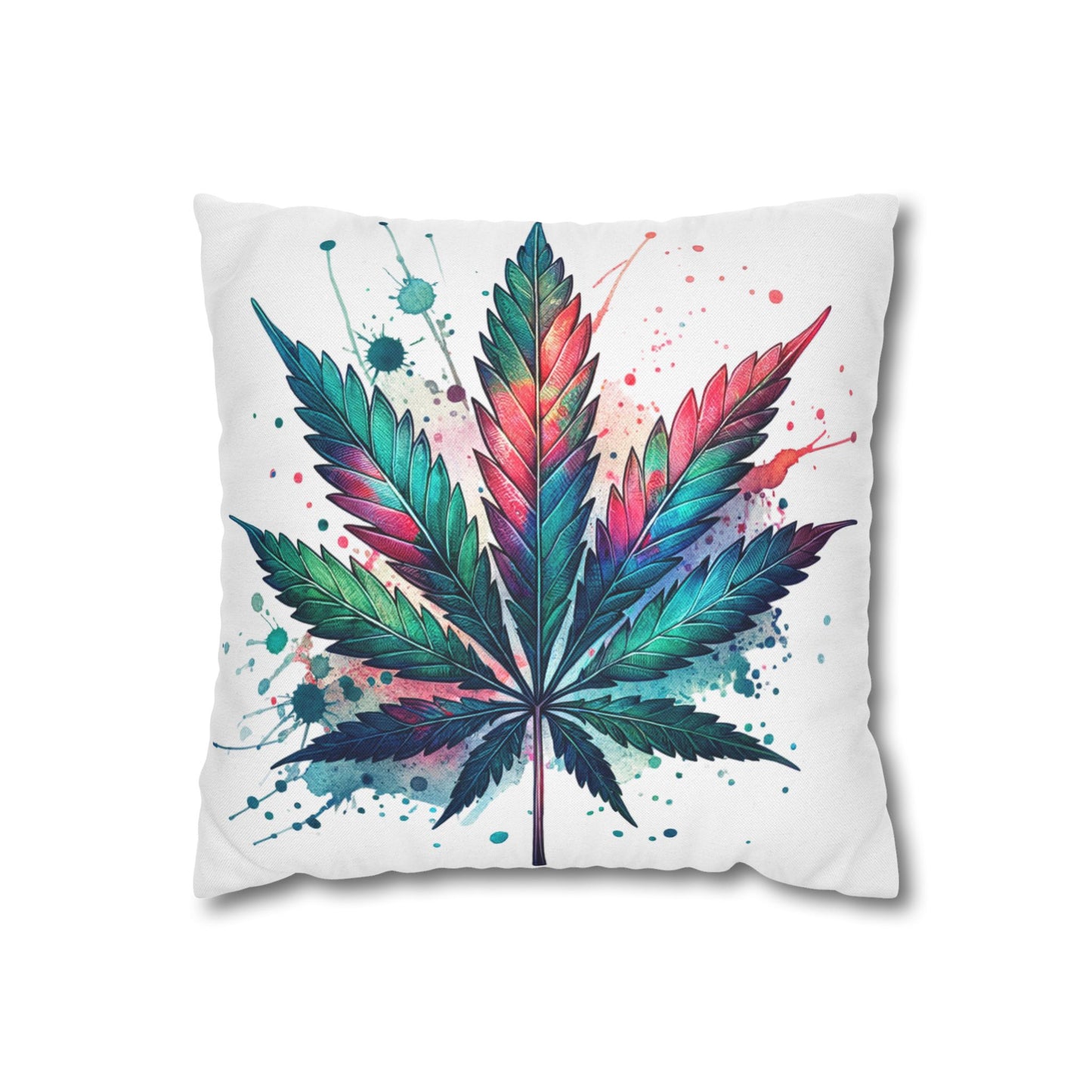Watercolor Canna Leaf Pillowcase