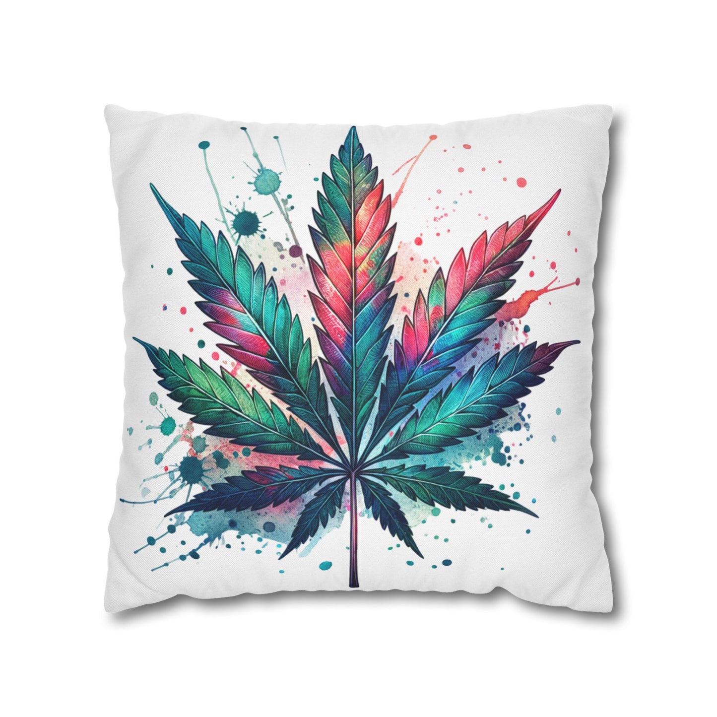 Watercolor Canna Leaf Pillowcase