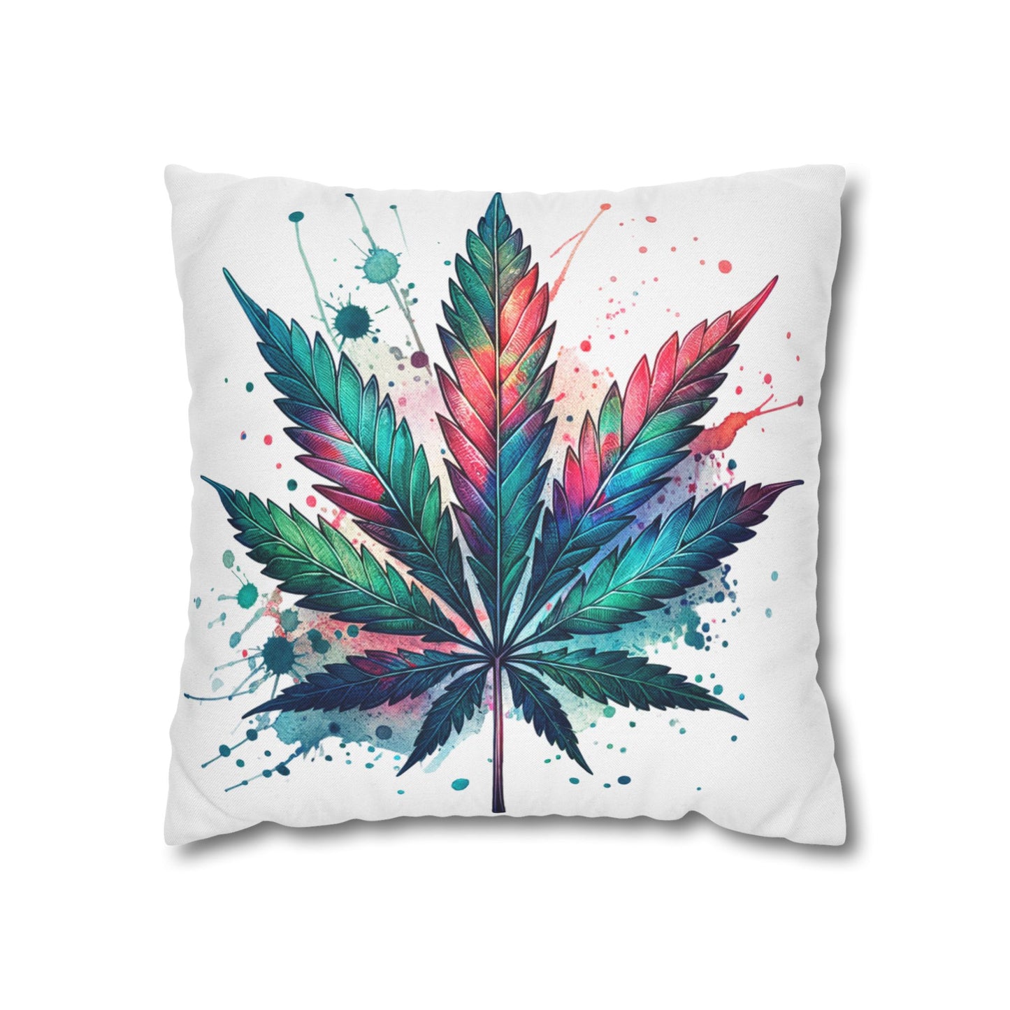 Watercolor Canna Leaf Pillowcase