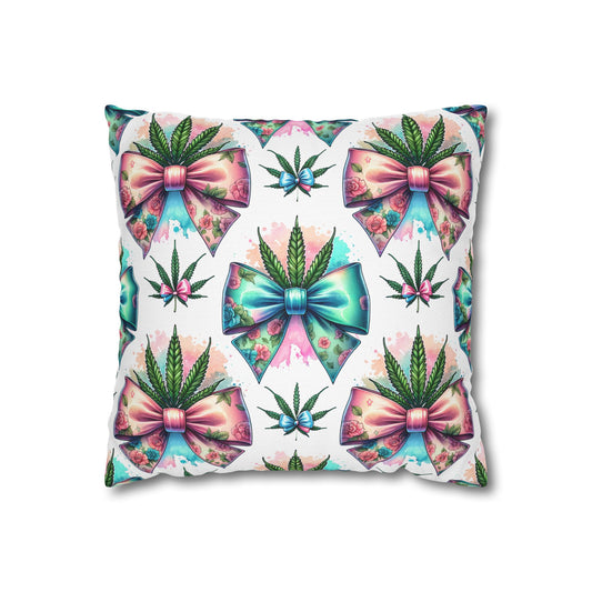 Coquette Bow Canna Leaf Pillowcase