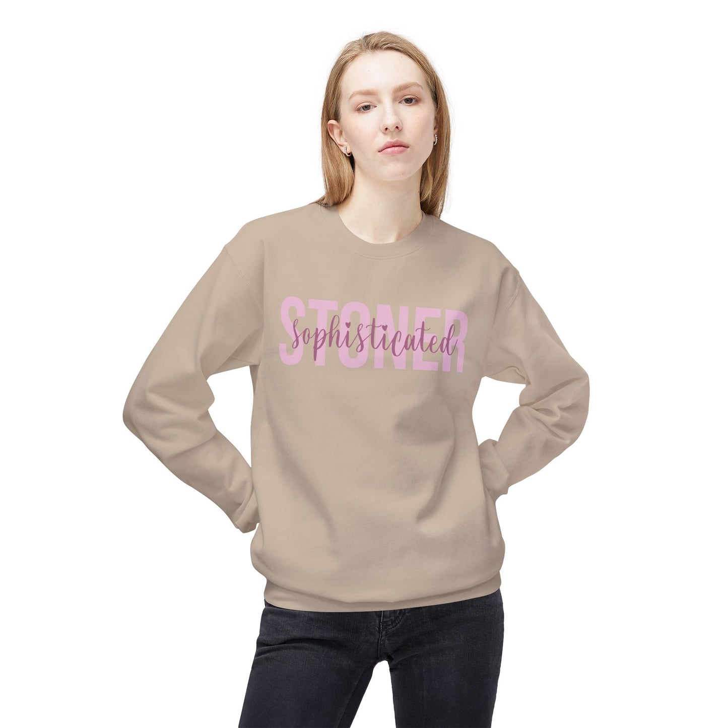 Sophisticated Stoner Softstyle Fleece Crewneck Sweatshirt