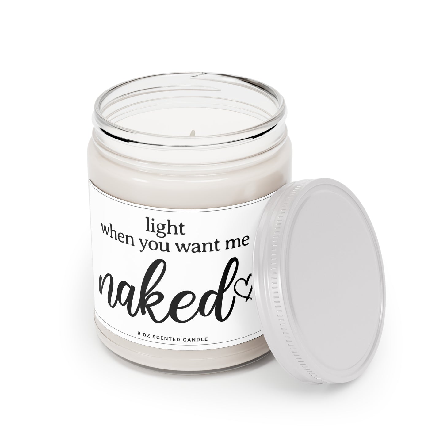 Light When You Want to See Me Naked Candle | Romantic Gift for Couples | Scented Soy Wax Candle | Fun and Flirty Home Décor | Boyfriend Gift Girlfriend Idea