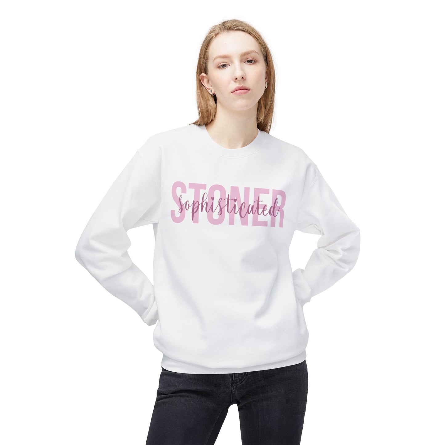 Sophisticated Stoner Softstyle Fleece Crewneck Sweatshirt
