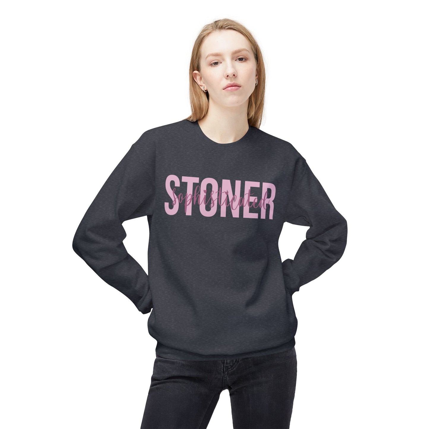 Sophisticated Stoner Softstyle Fleece Crewneck Sweatshirt