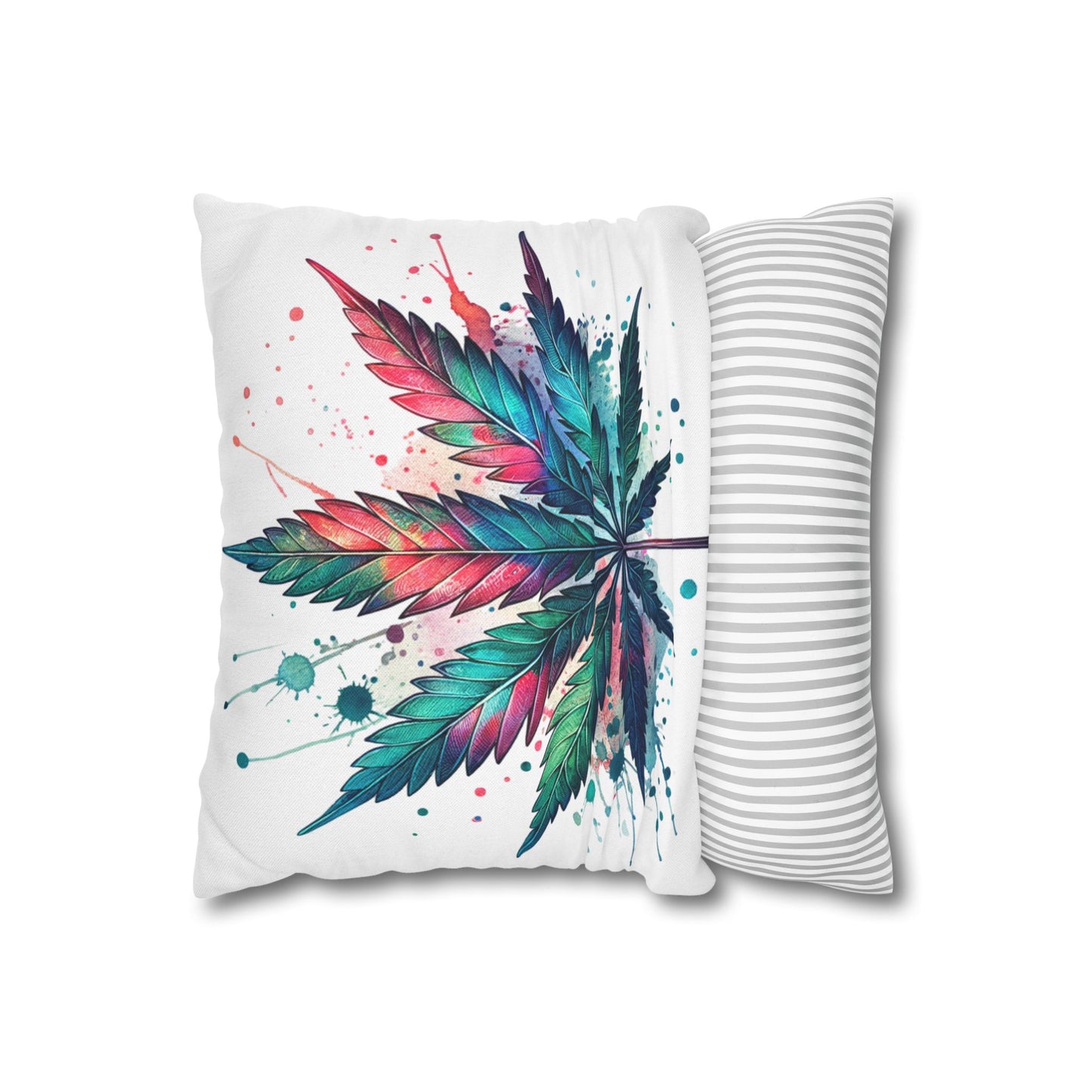 Watercolor Canna Leaf Pillowcase